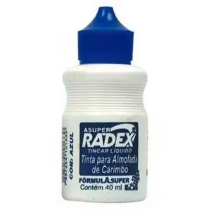 TINTA PARA ALMOFADA DE CARIMBO COR AZUL RADEX