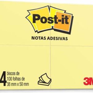 POST IT AMARELO PASTEL 100FLRS BRW PEQUENO